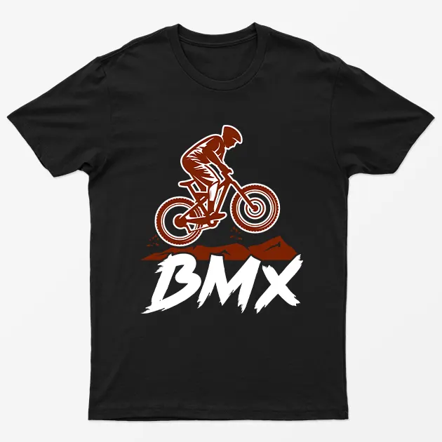 Black Bmx Bicycle Graphic T-Shirt