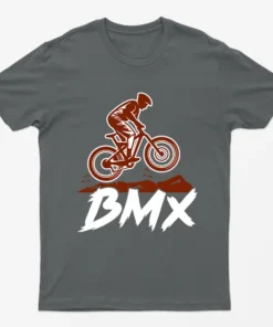 Charcoal Bmx Bicycle Graphic T-Shirt