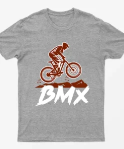 Sport Grey Bmx Bicycle Graphic T-Shirt