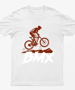 White Bmx Bicycle Graphic T-Shirt