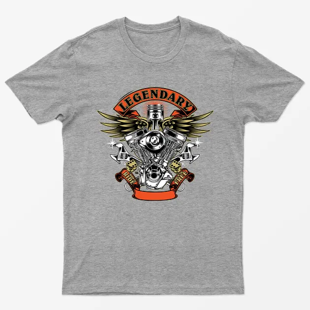 Born To Ride Land Of The Free Motorcycle T-Shirt