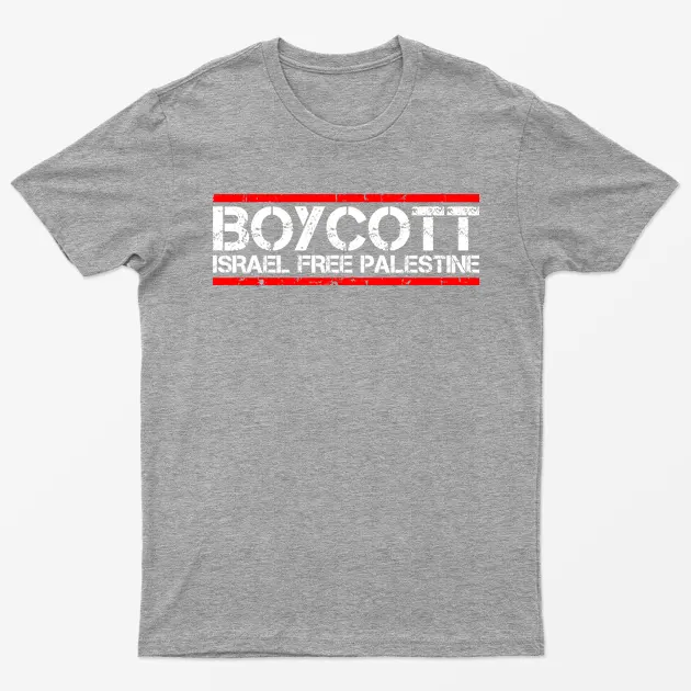 Sports Grey Boycott Israel Free Palestine T-Shirt