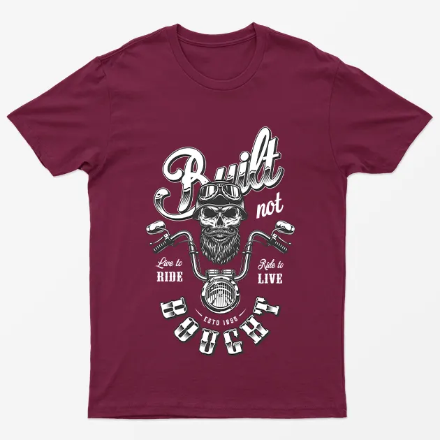 Built Not Bought Motorcycle Graphic T-Shirt