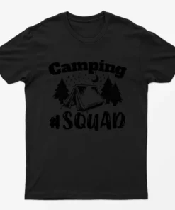 Black Camping Squad Graphic T-Shirt