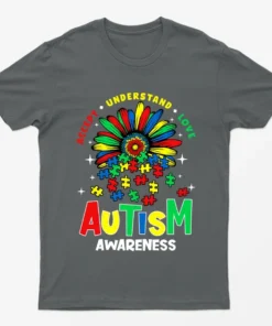 Charcoal Accept Understand Love Autism Awareness T-Shirt