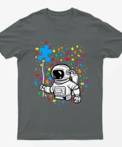 Charcoal Autism Awareness Funny Graphic T-Shirt