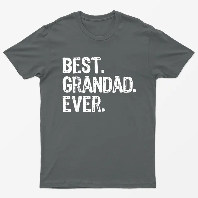 Charcoal Best Grandad Ever Graphic T-Shirt