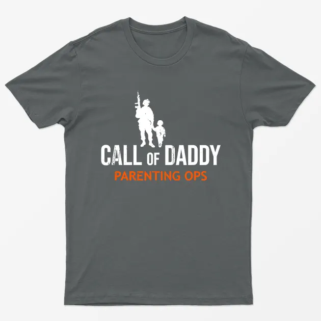 Charcoal Call of Daddy Parenting Ops T-Shirt