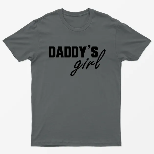 Charcoal Daddys Girl T-Shirt