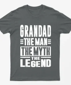 Charcoal Grandad The Man The Myth The Legend T-Shirt