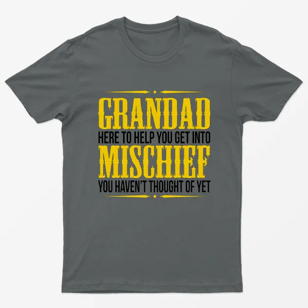 Charcoal Grandad here to Help you T-Shirt