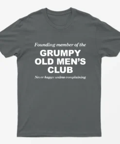Charcoal Grunpy Old Mens Club T-Shirt