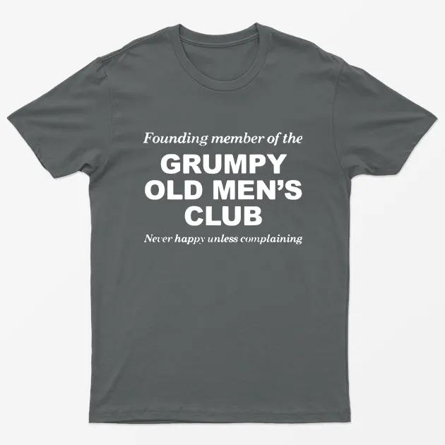 Charcoal Grunpy Old Mens Club T-Shirt