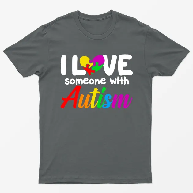 Charcoal I Love Someone With Autism T-Shirt