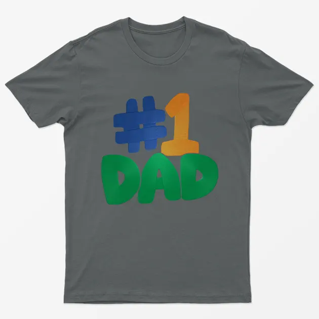 Charcoal No 1 Dad T-Shirt