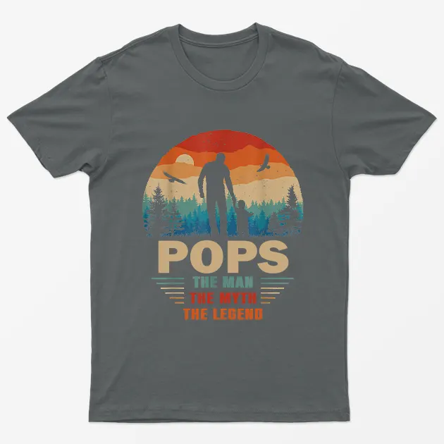 Charcoal Pops The Man The Myth The Legend Graphic T-Shirt
