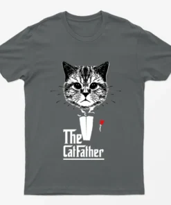 Charcoal The Cat Father T-Shirt