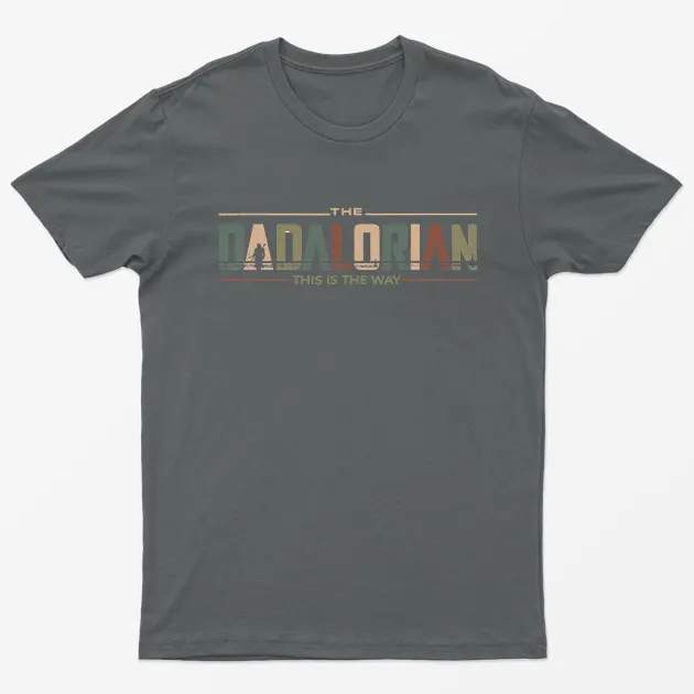 Charcoal The Dadalorian This is the way T-Shirt