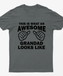 Charcoal This is What an Awesome Grandad Looks Like T-Shirt