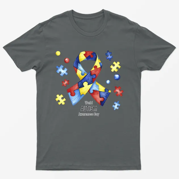 Charcoal World Autism Awareness Day T-Shirt