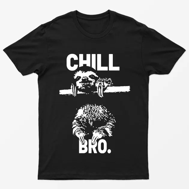 Black Chill Bro Sloth T-Shirt