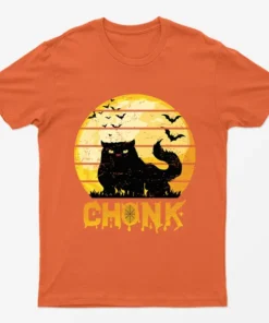 Orange Chonk Cat Halloween T-Shirt