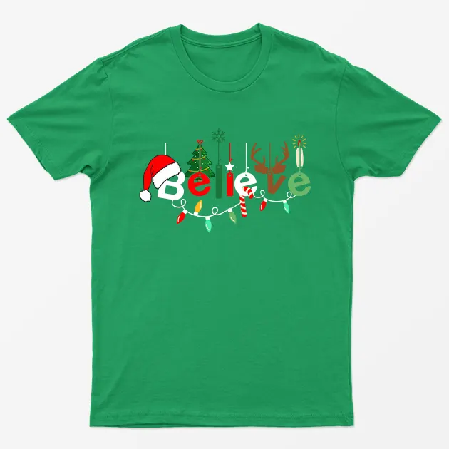 Irish Green Christmas Believe T-Shirt