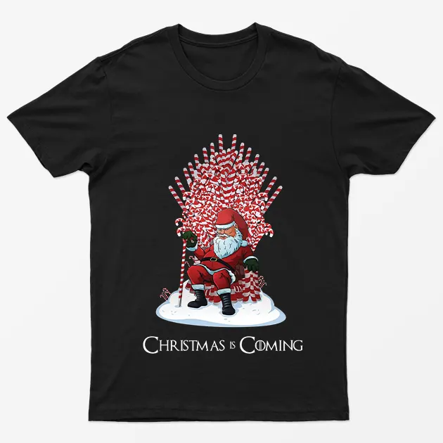 Black Christmas Is Coming Santa T-Shirt