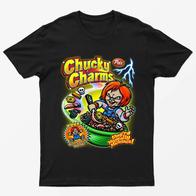 Black Chucky Charms Halloween T-Shirt