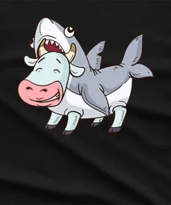 Cow Shark Animal Puns T-Shirt