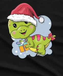 Cute Dino Santa T-Shirt