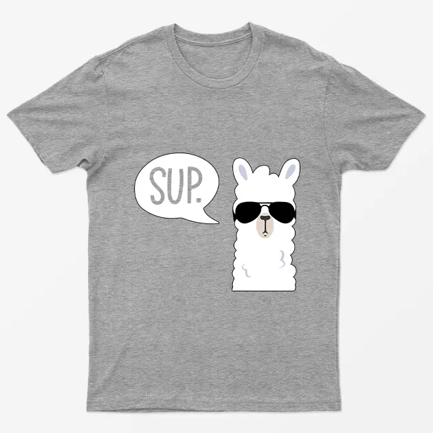Sport Grey Cute Llama Sup T-Shirt