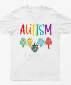 White Cute Owl Autism Awareness Graphic T-Shirt