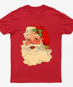 Red Cute Vintage Santa Claus T-Shirt