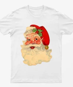 White Cute Vintage Santa Claus T-Shirt