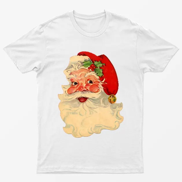 White Cute Vintage Santa Claus T-Shirt