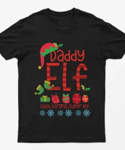 Black Daddy Elf Silly Strong Super Elf T-Shirt