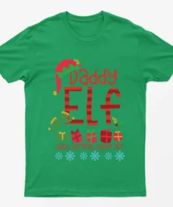 Irish Green Daddy Elf Silly Strong Super Elf T-Shirt