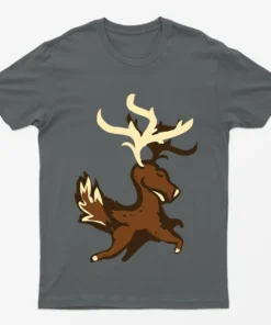 Charcoal Deer Animal Pun T-Shirt