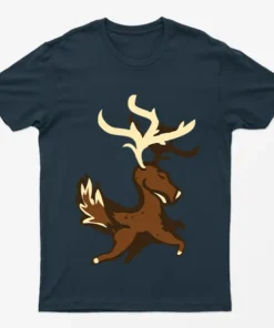 Navy Blue Deer Animal Pun T-Shirt