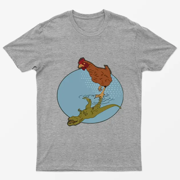 Sport Grey Dino Hen Funny Pun T-Shirt