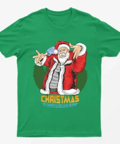Irish Green Dj Santa Claus & Dj Beard Christmas T-Shirt