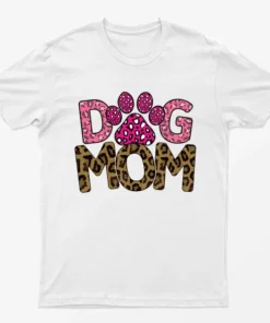 White Dog Mom Love T-Shirt
