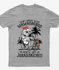 Sport Grey Dont Mess With Dinosaur Graphic T-Shirt