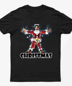 Black Electrocuted Christmas Vacation T-Shirt