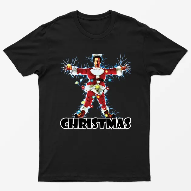 Black Electrocuted Christmas Vacation T-Shirt