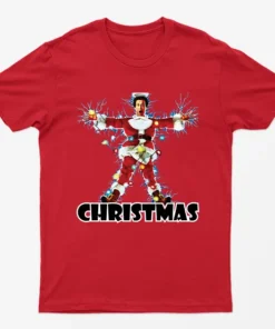 Red Electrocuted Christmas Vacation T-Shirt