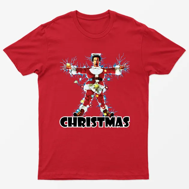 Red Electrocuted Christmas Vacation T-Shirt