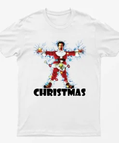 White Electrocuted Christmas Vacation T-Shirt
