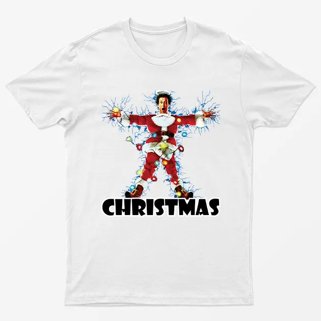White Electrocuted Christmas Vacation T-Shirt